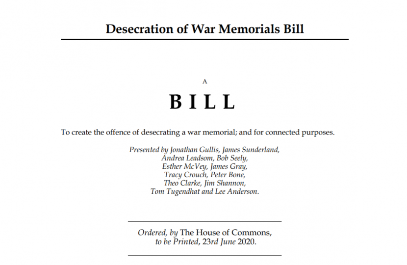 Desecration of War Memorials Bill